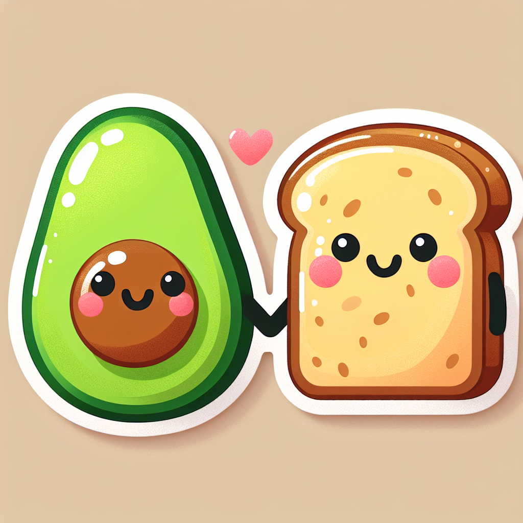 image sticker of avocado and a toast